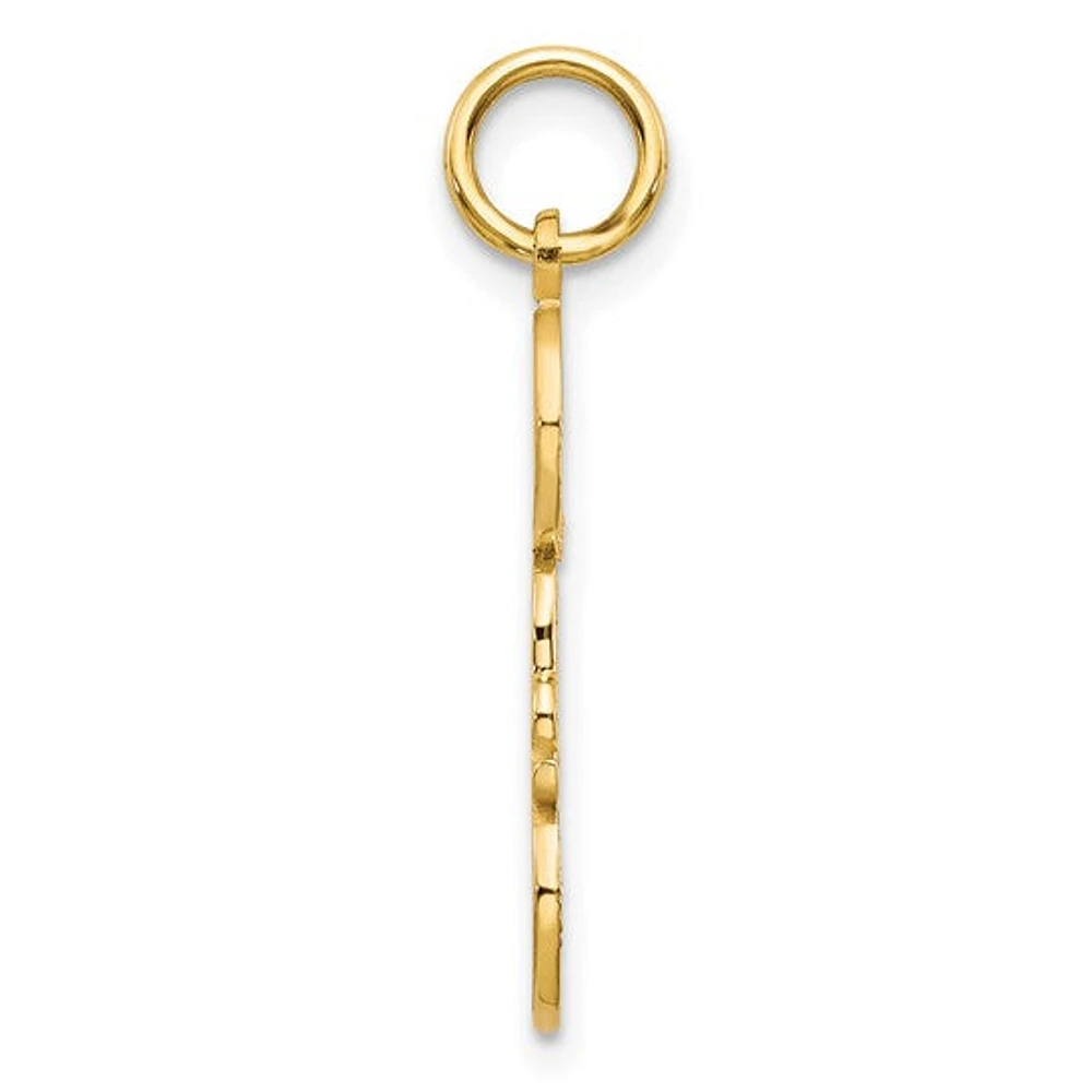 10K Yellow Gold "DAD" Charm - 25mm x 7mm