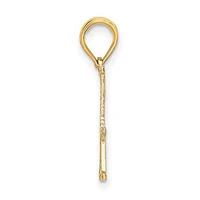 10K Yellow Gold Cut-Out "#1 PAPA" Charm - 23mm x 18mm