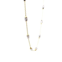 10K 2 Tone Gold Anklet - Adjustable 10"