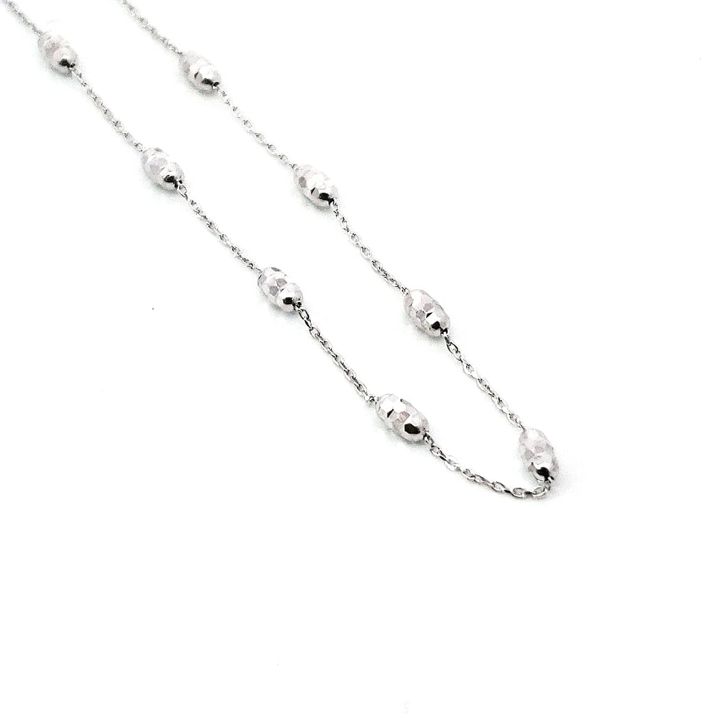 10K White Gold Anklet