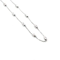 10K White Gold Anklet