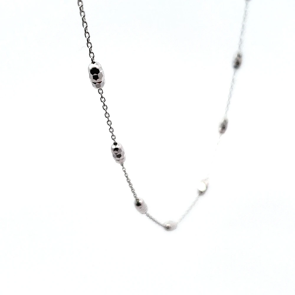 10K White Gold Anklet