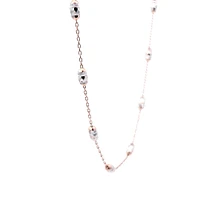 10K 2 Tone Rose Gold Anklet - Adjustable 9-10"
