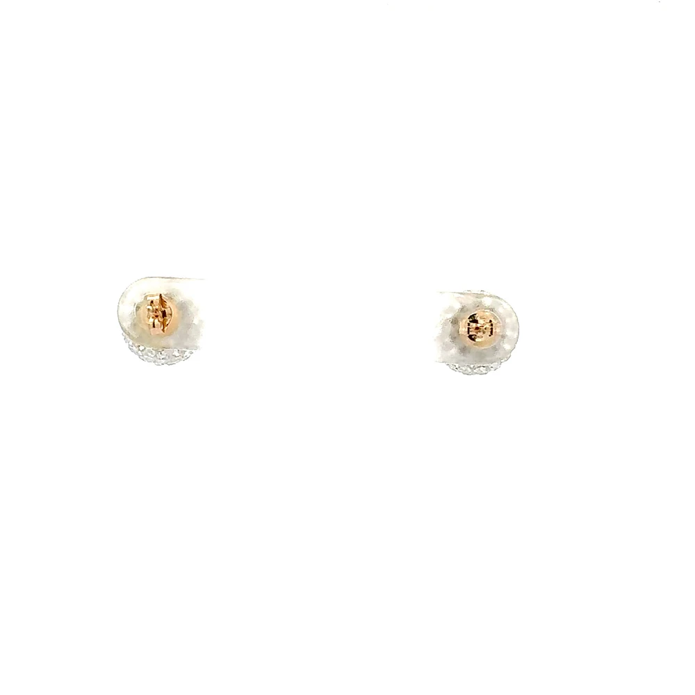 10K Yellow Gold Cubic Zirconia 10mm Earrings