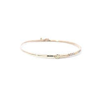 14K Yellow Gold Diamond Bangle
