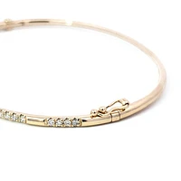 14K Yellow Gold Diamond Bangle