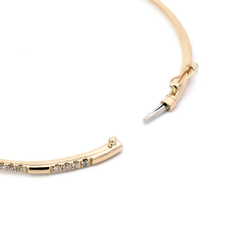 14K Yellow Gold Diamond Bangle