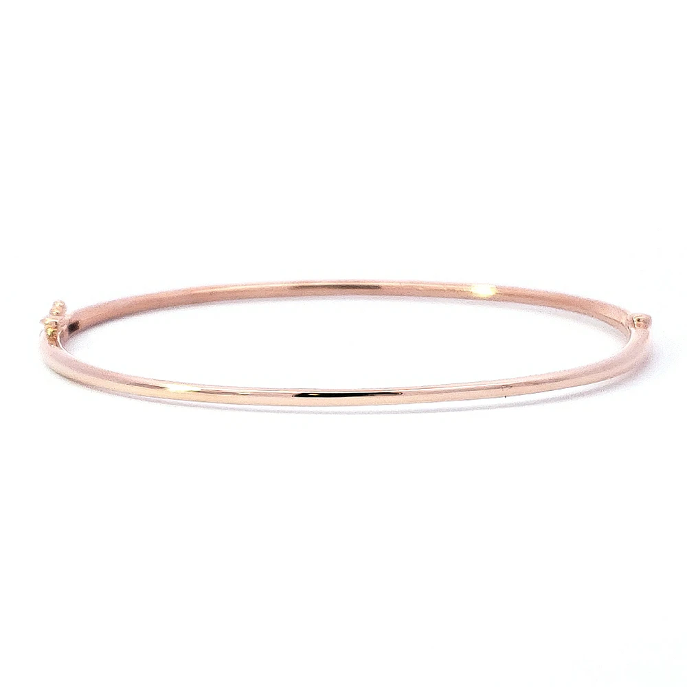 14K Rose Gold Diamond Bangle