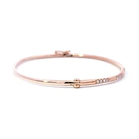 14K Rose Gold Diamond Bangle