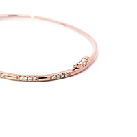 14K Rose Gold Diamond Bangle