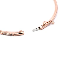 14K Rose Gold Diamond Bangle