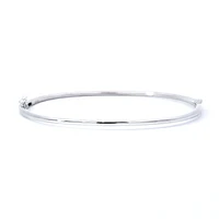 14K White Gold Diamond Bangle