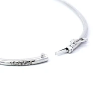 14K White Gold Diamond Bangle