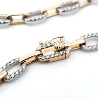 14K Yellow and White Gold Diamond Bracelet