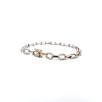 14K Yellow and White Gold Diamond Bracelet