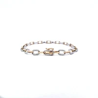 14K Yellow and White Gold Diamond Bracelet