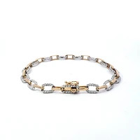 14K Yellow and White Gold Diamond Bracelet