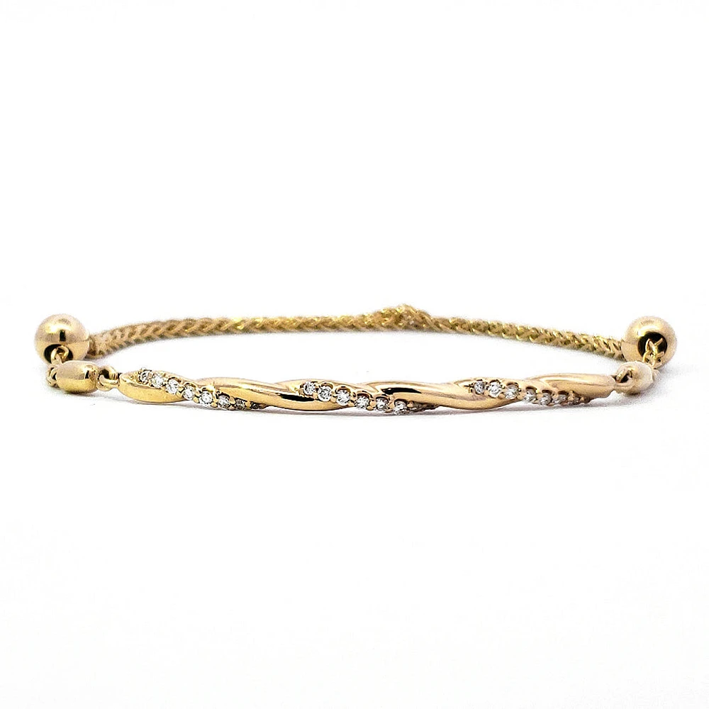 14K Yellow Gold Diamond Bracelet
