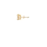 14K Gold 7mm Round Cubic Zirconia Stud Earrings
