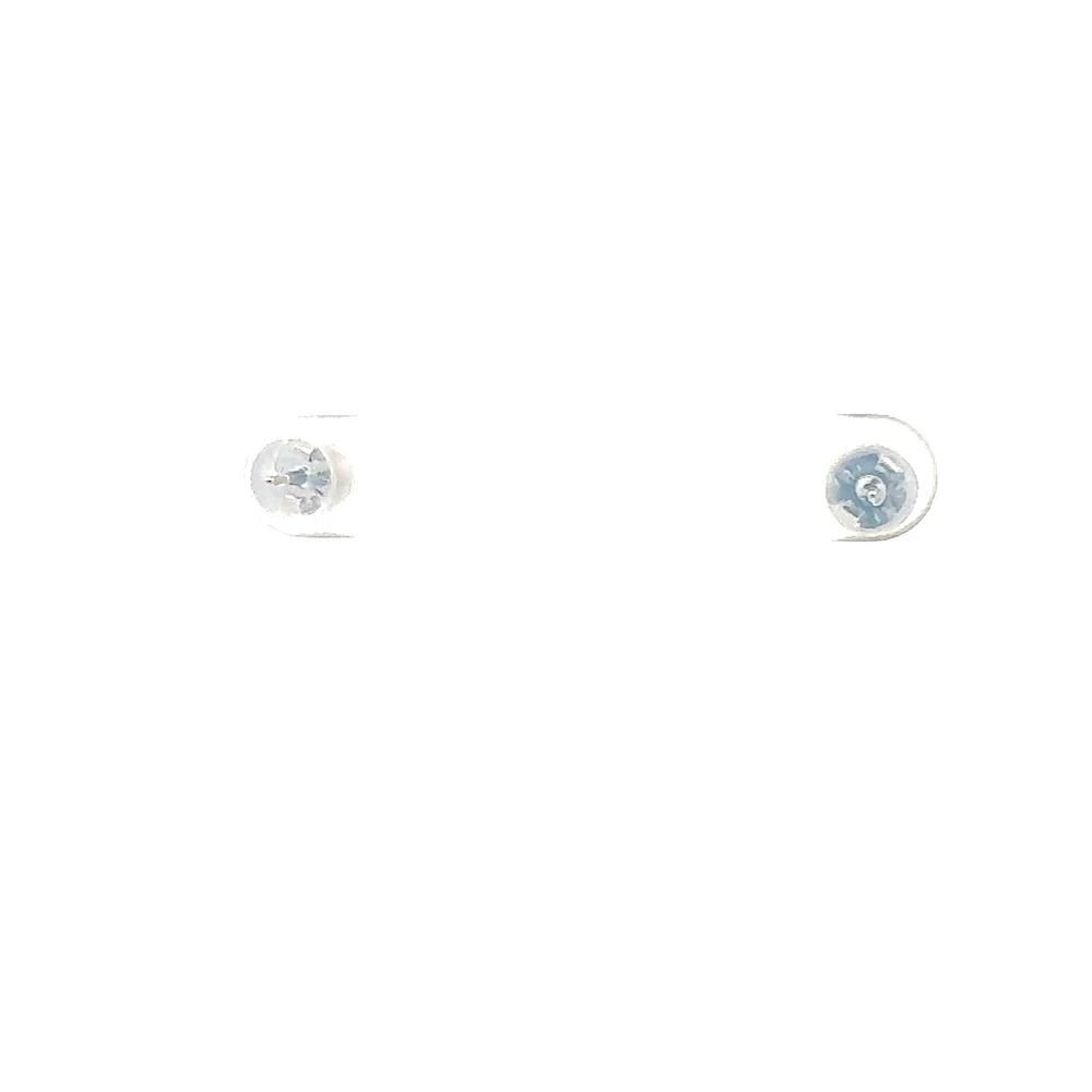 14K White Gold Ball Stud Earrings 5mm
