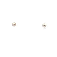 14K White Gold Ball Stud Earrings 5mm