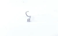 14K White Gold 0.04cttw Diamond Nose Stud