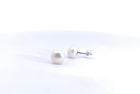 925 Sterling Silver 9-10mm Fresh Water Pearl Earrings
