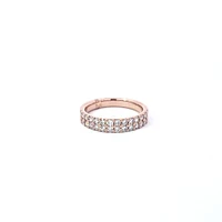 14K Rose Gold Diamond Band - / 5