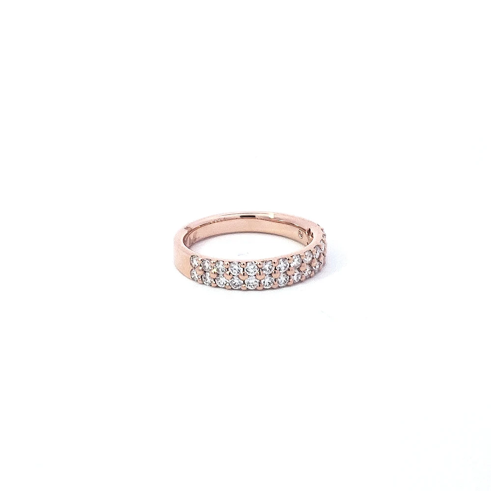 14K Rose Gold Diamond Band - / 5