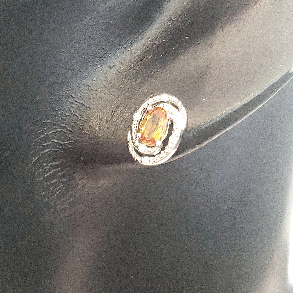 925 Sterling Silver & Diamond Halo Stud Earrings