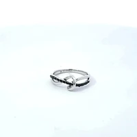 10K White Gold 0.15 cttw Black Diamond Ring