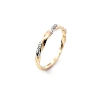 10K Yellow Gold 0.05 cttw Diamond Band