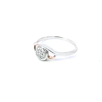 10K White and Rose Gold 0.102 cttw Diamond Ring
