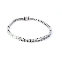 10K White Gold 1.00 cttw Diamond Tennis Bracelet