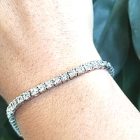 10K White Gold 1.00 cttw Diamond Tennis Bracelet