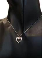 10K White & Rose Gold 0.03cttw Canadian Diamond Heart and Infinity Necklace, 18"