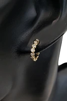 14K Yellow Gold 0.19cttw Diamond Hoop / Huggie Earrings