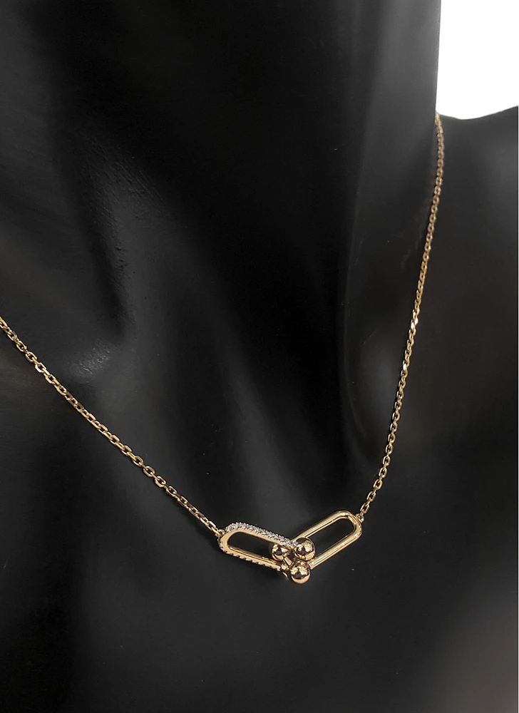 14K Yellow Gold cttw Diamond Pendant