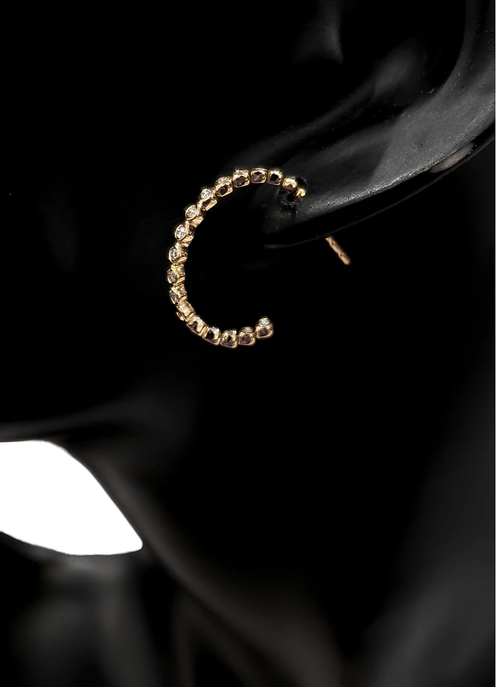 14K Yellow Gold cttw Diamond Earrings