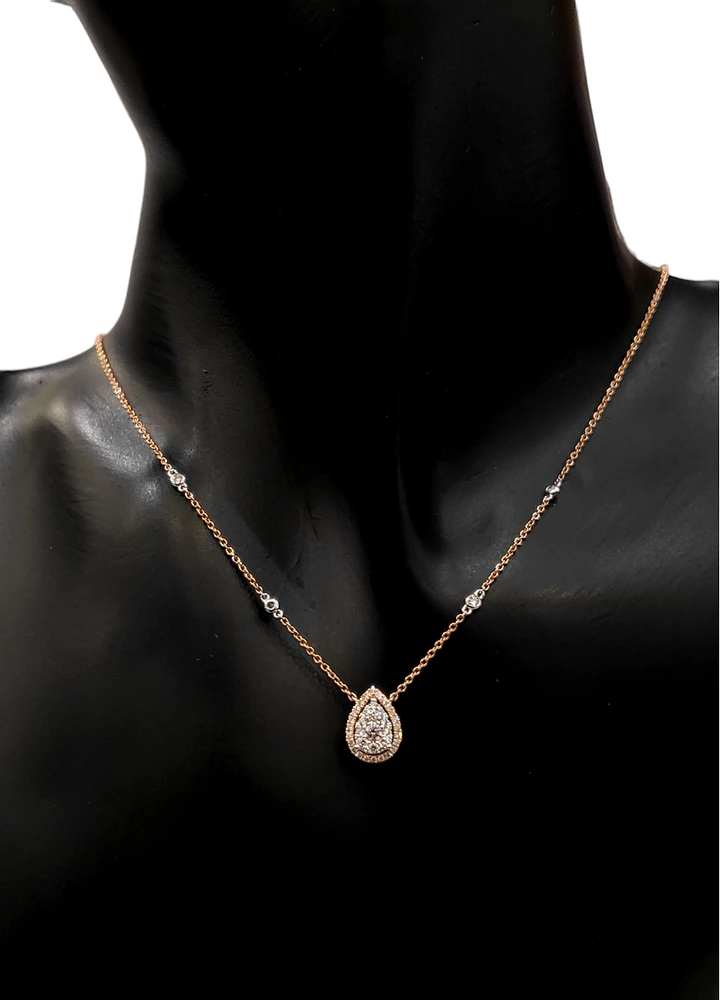 14K Rose Gold 0.33 cttw Diamond Pendant