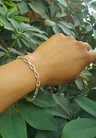 14K Yellow and White Gold Diamond Bracelet