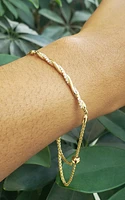 14K Yellow Gold Diamond Bracelet