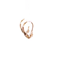10K Yellow Gold Flower and Cubic Zirconia Baby Earrings