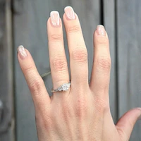 14K White Gold 1.56cttw Round Lab Grown Diamond Engagement Ring
