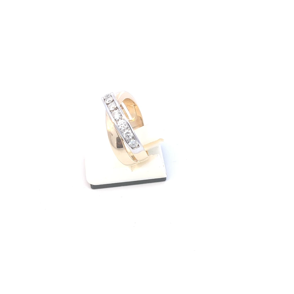 10K 2 Tone Gold 0.74cttw Diamond Ring