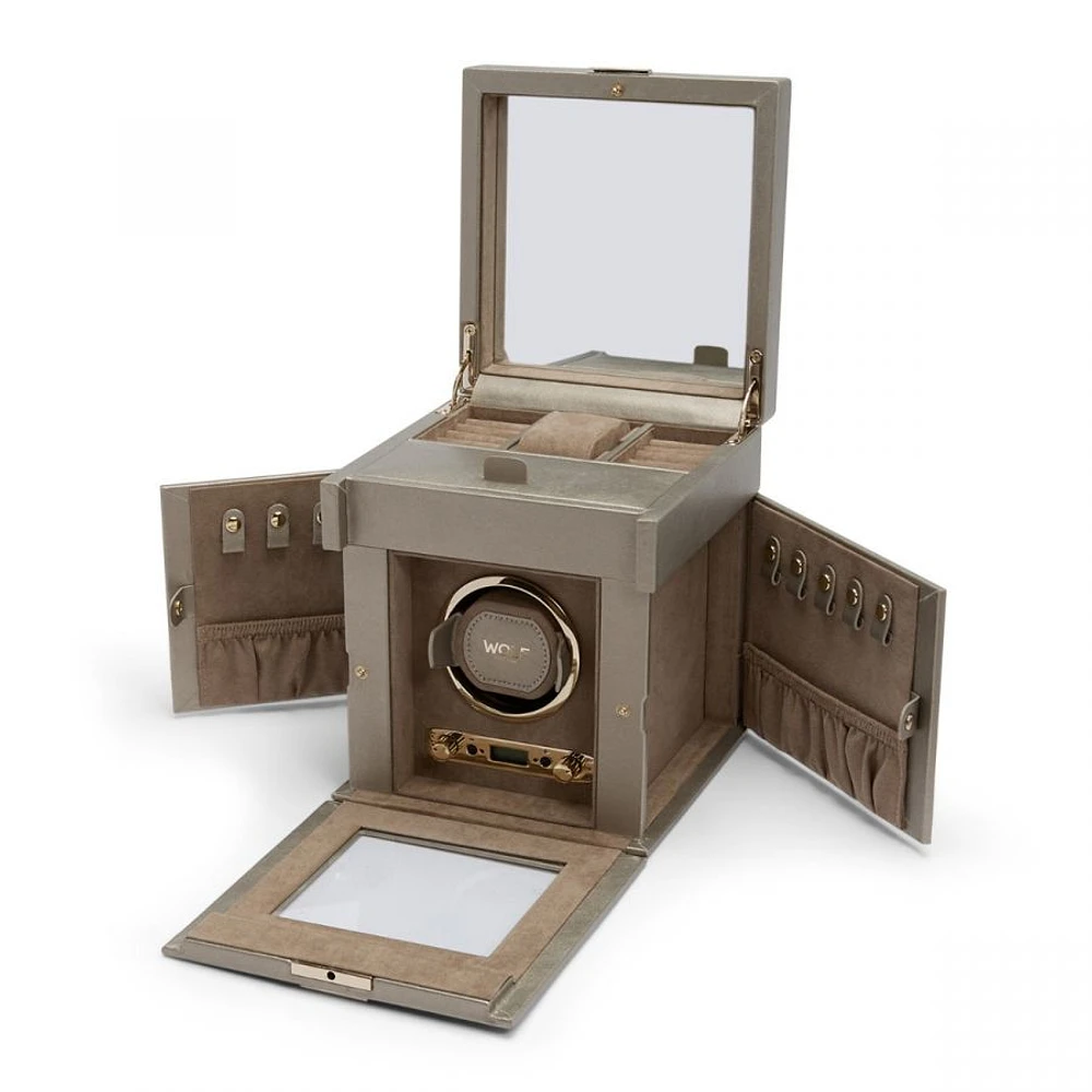 Palermo Single Watch Winder with Jewelry Storage