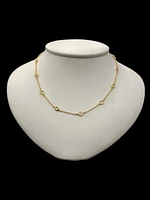 925 Gold Plated Sterling Silver 16-18" Cubic Zirconia Chain