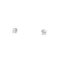 10K White Gold 0.46cttw Lab Grown Emerald Cut Diamond Earrings