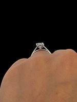 14K Lab Grown 0.50-3.00cttw Four Claw Diamond Ring - Gold / Carat Weight Round Brilliant
