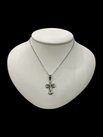Stainless Steel 23X15mm Cross Pendant - 18"
